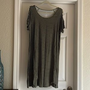 Casual Olive Green Midi Dress